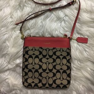Coach Messenger Bag in Coral